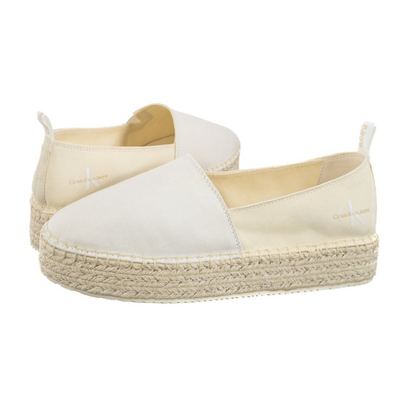 Calvin Klein Platform Espadrille Mix Ml Mtl Creamy White/White YW0YW001622 0F8 (CK513-b) kingad