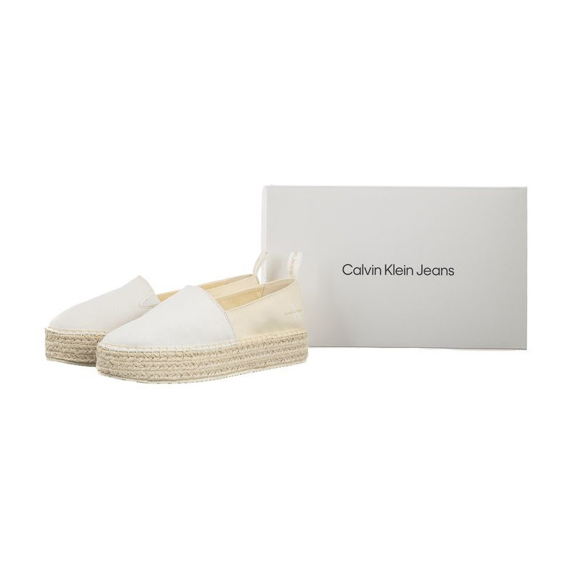 Calvin Klein Platform Espadrille Mix Ml Mtl Creamy White/White YW0YW001622 0F8 (CK513-b) kingad