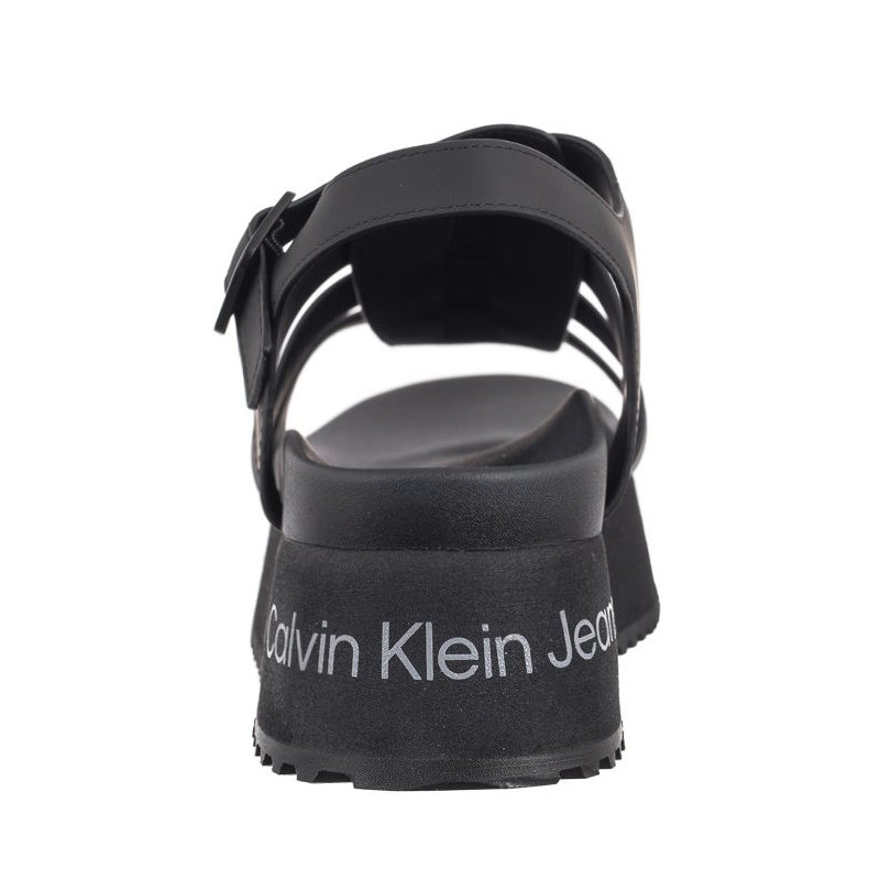 Calvin Klein Platform Buckle Rubber Mg Mtl Triple Black YW0YW01513 0GT (CK509-b) kingad