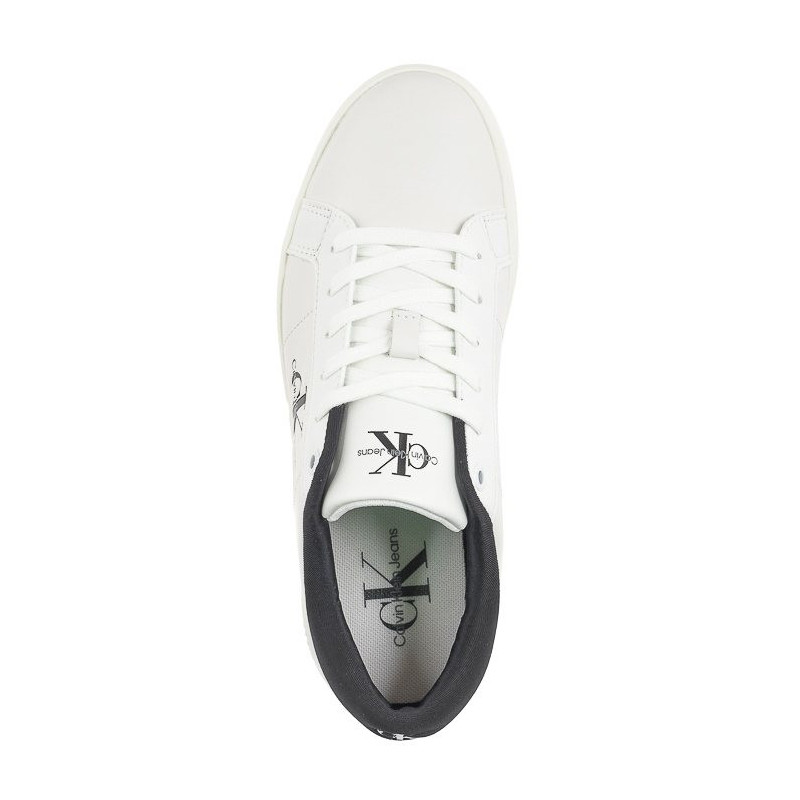 Calvin Klein Classic Cupsole Lowlaceup Lth Wn Bright White/Black YW0YW01444 0GM (CK511-a) kingad