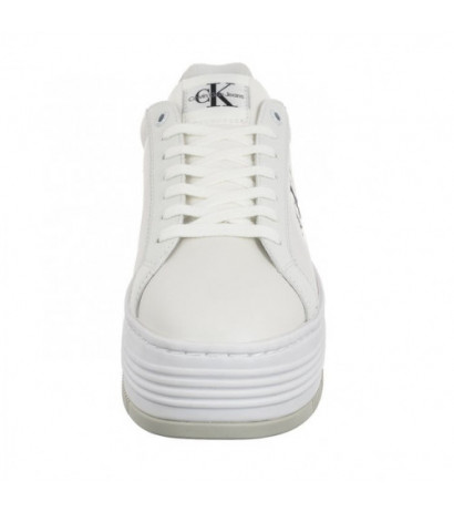 Calvin Klein Bold Platf Low Lace Lth Ml Mtl Bright White/Silver YW0YW01516 0K9 (CK506-b) kingad