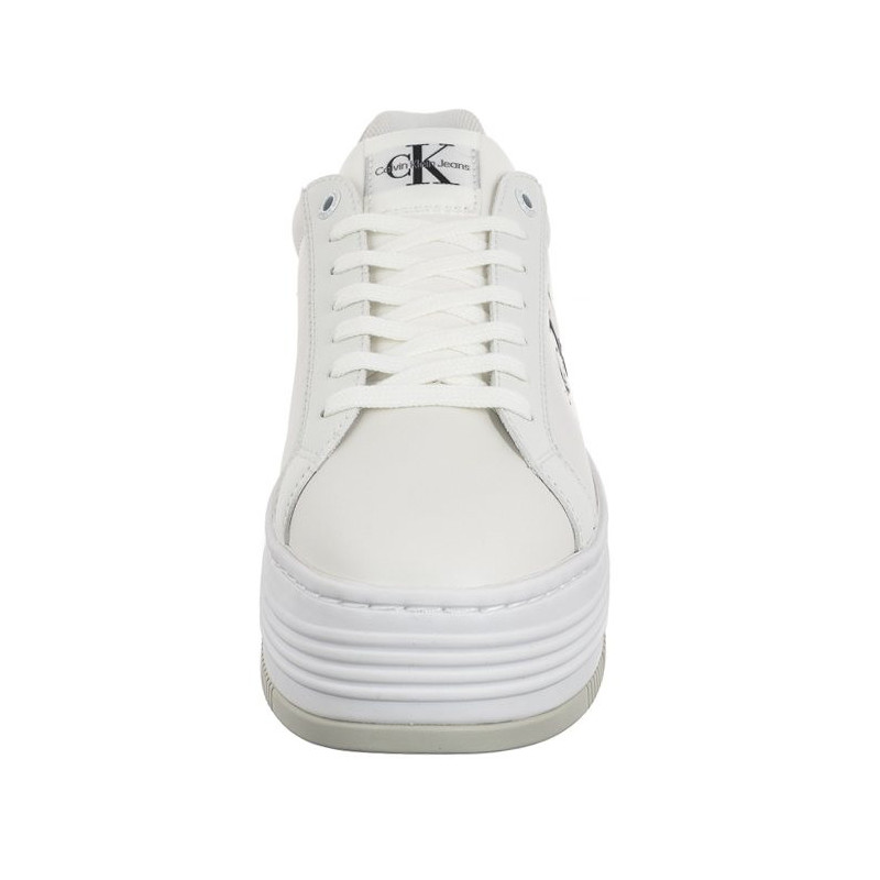 Calvin Klein Bold Platf Low Lace Lth Ml Mtl Bright White/Silver YW0YW01516 0K9 (CK506-b) kingad