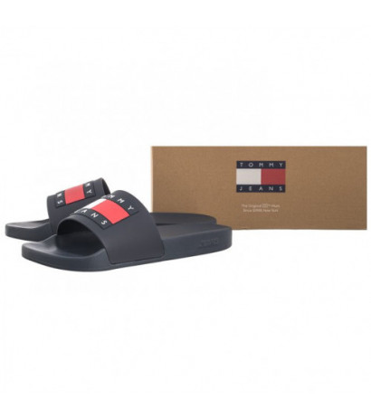 Tommy Hilfiger Jeans Pool Slide Ess Dark Night Navy EN0EN01191 C1G (TH1115-a) sussid