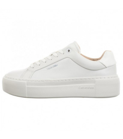 Calvin Klein Ff Cupsole LAce Up W/Ml Lth Triple White HW0HW02118 0K4 (CK510-a) kingad