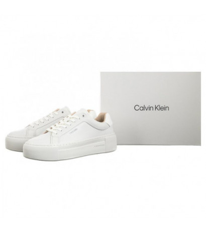 Calvin Klein Ff Cupsole LAce Up W/Ml Lth Triple White HW0HW02118 0K4 (CK510-a) kingad