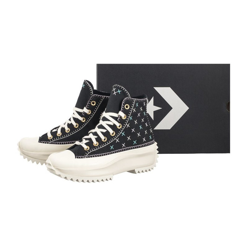 Converse Run Star Hike Hi Black/Egret/Gold A08733C (CO694-a) kingad