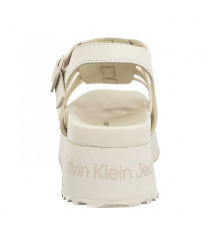 Calvin Klein Platform Buckle Rubber Mg Mtl Triple Creamy White YW0YW01513 YBI (CK509-a) kingad