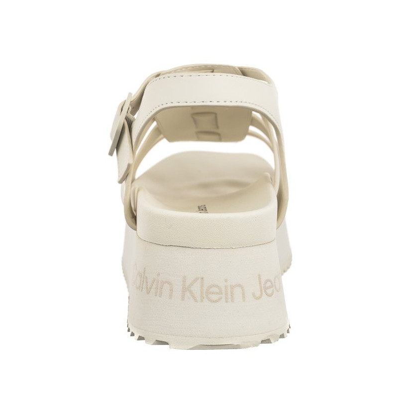 Calvin Klein Platform Buckle Rubber Mg Mtl Triple Creamy White YW0YW01513 YBI (CK509-a) kingad