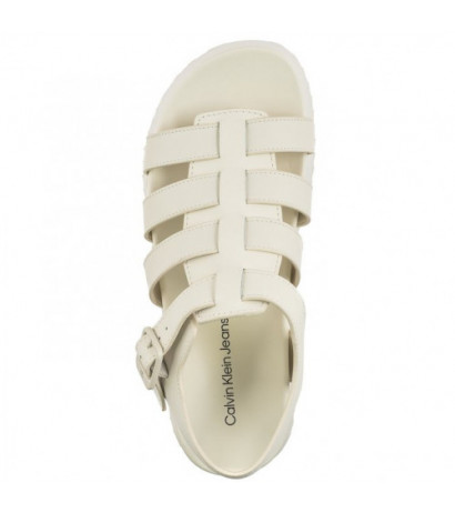 Calvin Klein Platform Buckle Rubber Mg Mtl Triple Creamy White YW0YW01513 YBI (CK509-a) kingad