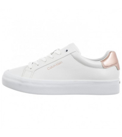 Calvin Klein Vulc Lace Up Saff Fox W/Met Bt HW0HW02104 0K6 White/Metal Cameo (CK528-a) kingad