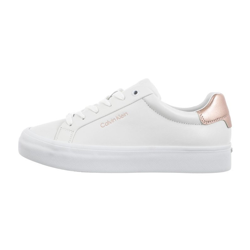 Calvin Klein Vulc Lace Up Saff Fox W/Met Bt HW0HW02104 0K6 White/Metal Cameo (CK528-a) kingad