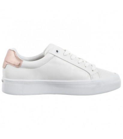 Calvin Klein Vulc Lace Up Saff Fox W/Met Bt HW0HW02104 0K6 White/Metal Cameo (CK528-a) kingad