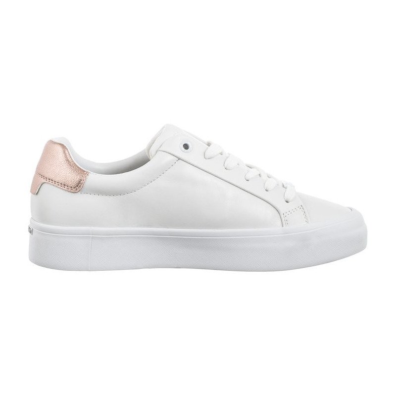 Calvin Klein Vulc Lace Up Saff Fox W/Met Bt HW0HW02104 0K6 White/Metal Cameo (CK528-a) kingad