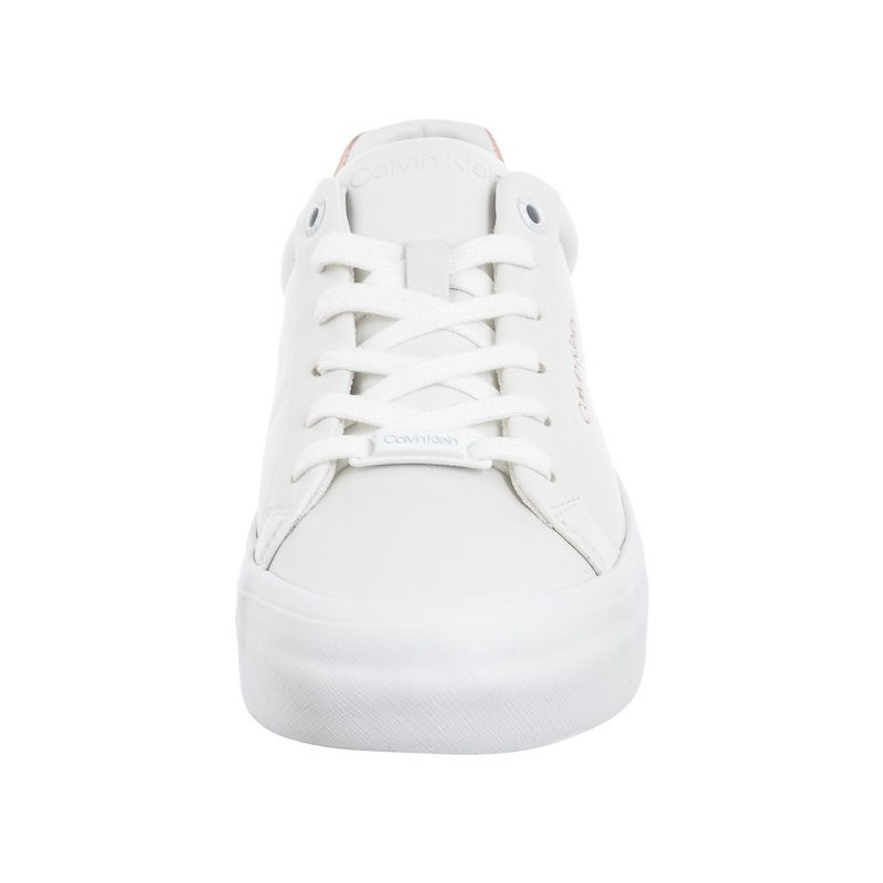 Calvin Klein Vulc Lace Up Saff Fox W/Met Bt HW0HW02104 0K6 White/Metal Cameo (CK528-a) kingad