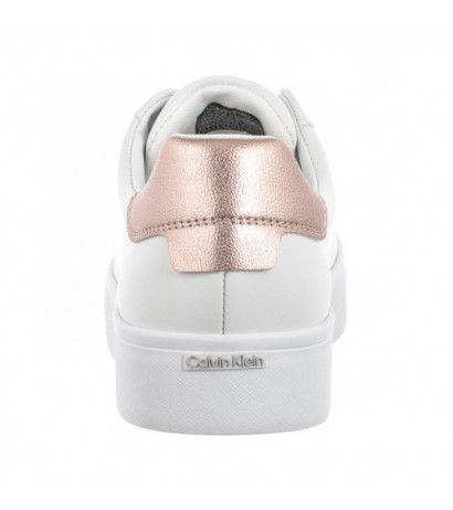 Calvin Klein Vulc Lace Up Saff Fox W/Met Bt HW0HW02104 0K6 White/Metal Cameo (CK528-a) kingad