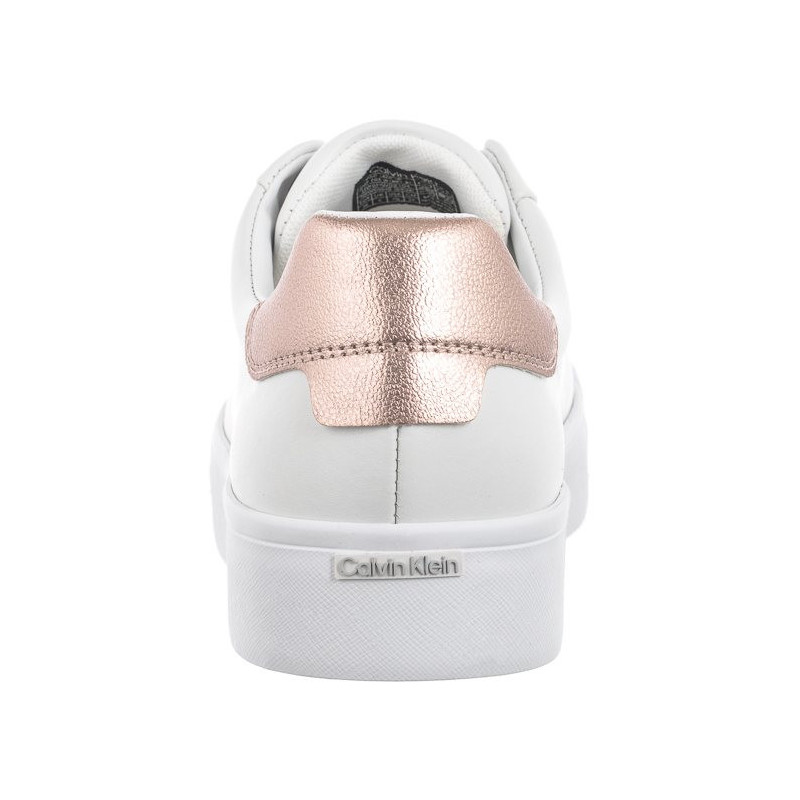 Calvin Klein Vulc Lace Up Saff Fox W/Met Bt HW0HW02104 0K6 White/Metal Cameo (CK528-a) kingad