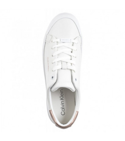 Calvin Klein Vulc Lace Up Saff Fox W/Met Bt HW0HW02104 0K6 White/Metal Cameo (CK528-a) kingad