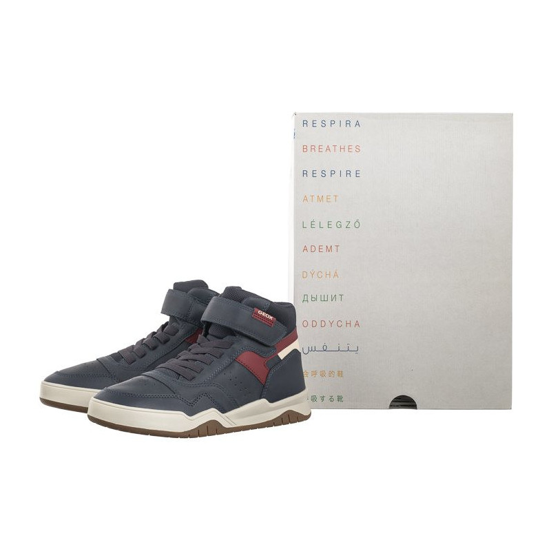 Geox J Perth B. F - Wax.Syn+Nylon Navy/Dk Red J367RF 0MEFU C4244 (GE178-a) spordijalatsid