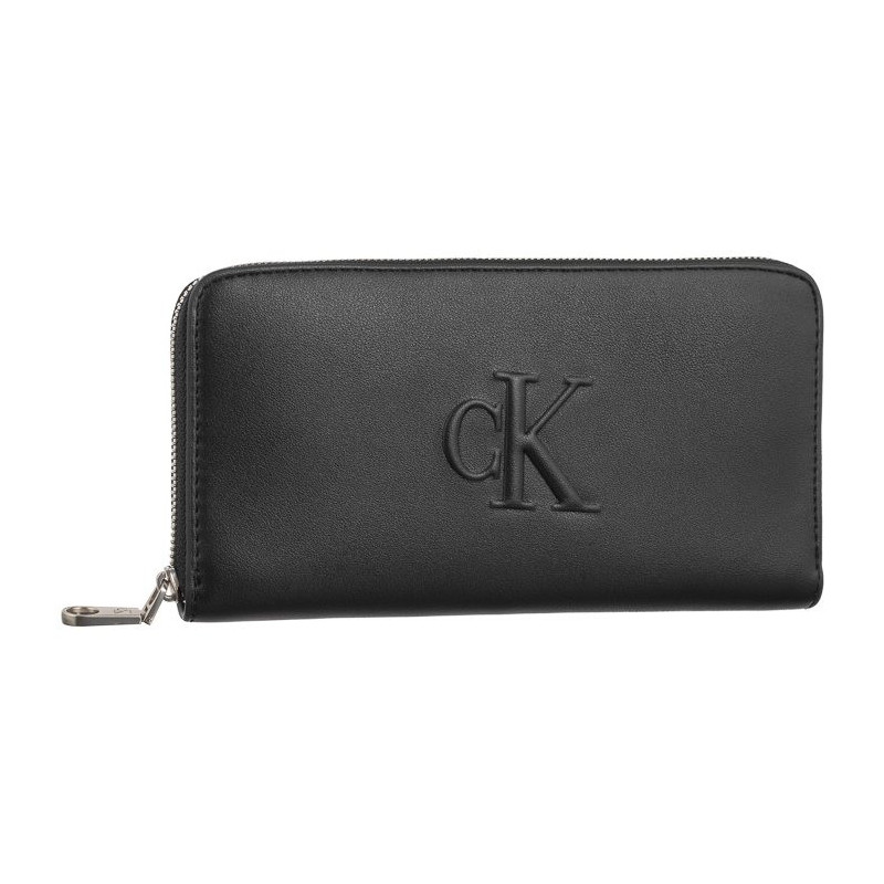 Calvin Klein Sculpted Zip Around Deboss Black K60K612743 BEH (CK539-a) käekott