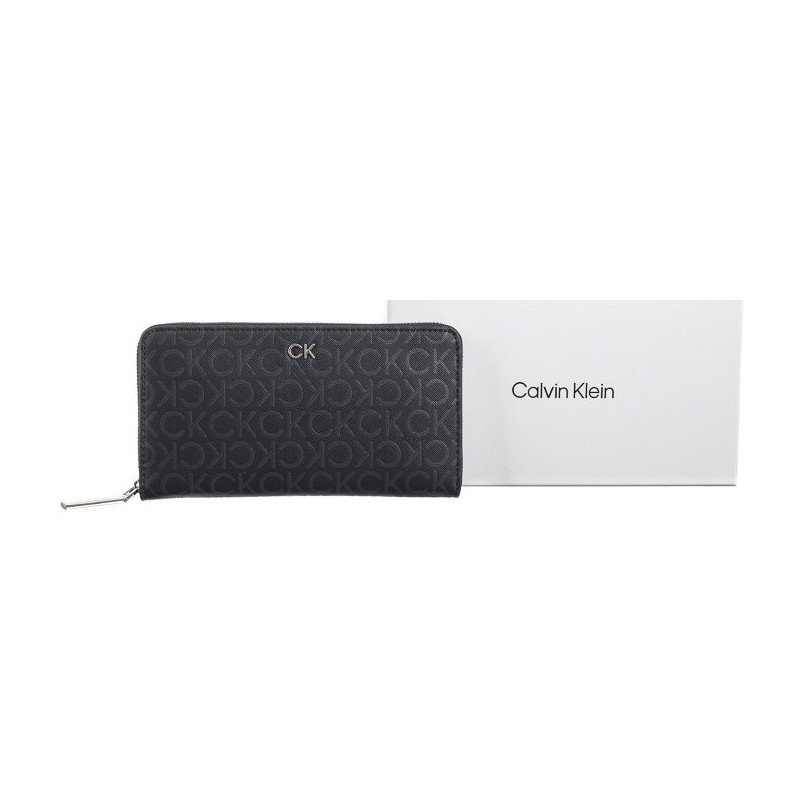 Calvin Klein CK Daily XL Zip Around Mono Black Monogram Pu K60K612442 0GM (CK533-a) käekott