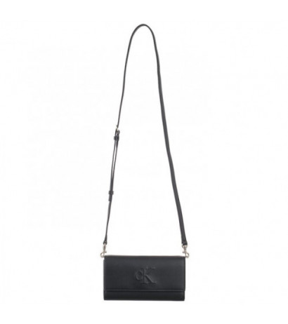 Calvin Klein Sculpted Long Fold Strap Deboss Black K60K612742 BEH (CK531-a) käekott