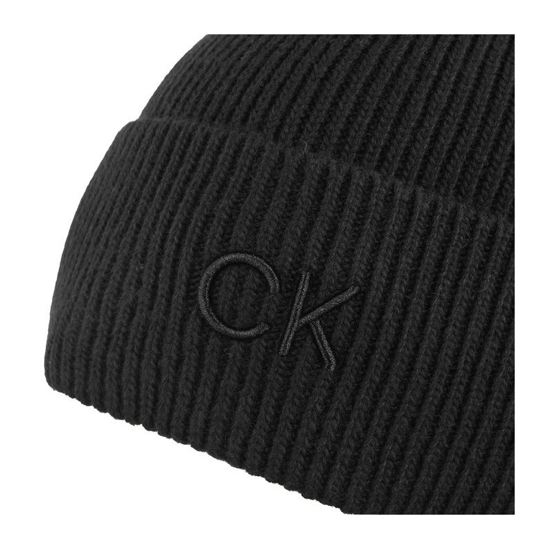 Calvin Klein CK Embroidery Fine Rib Beanie Ck Black K60K612590 BEH (CK554-a) vöö