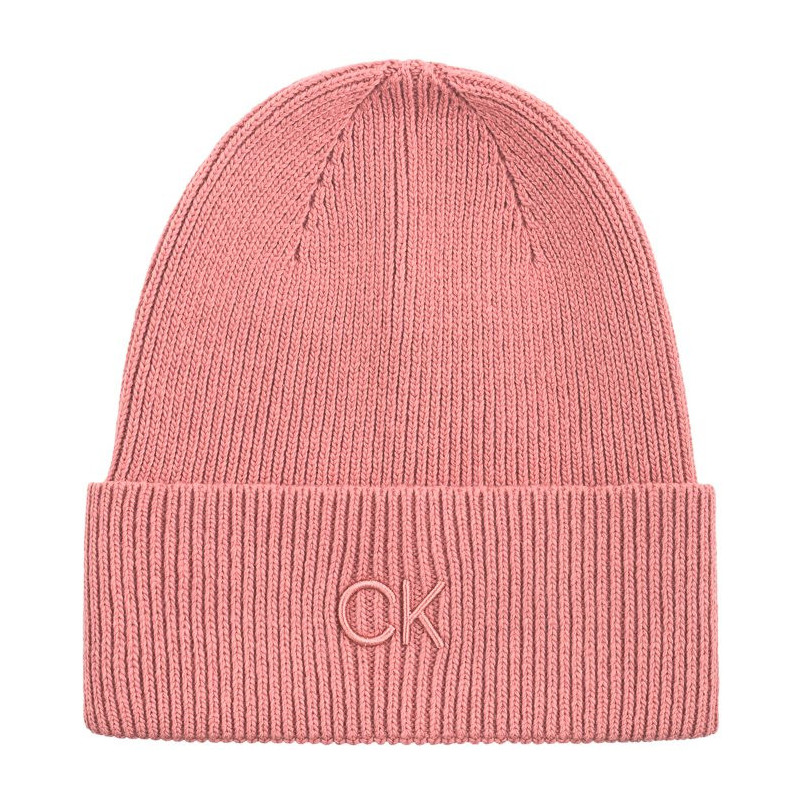 Calvin Klein CK Embroidery Fine Rib Beanie Dusty Rose K60K612590 VCE (CK554-b) vöö