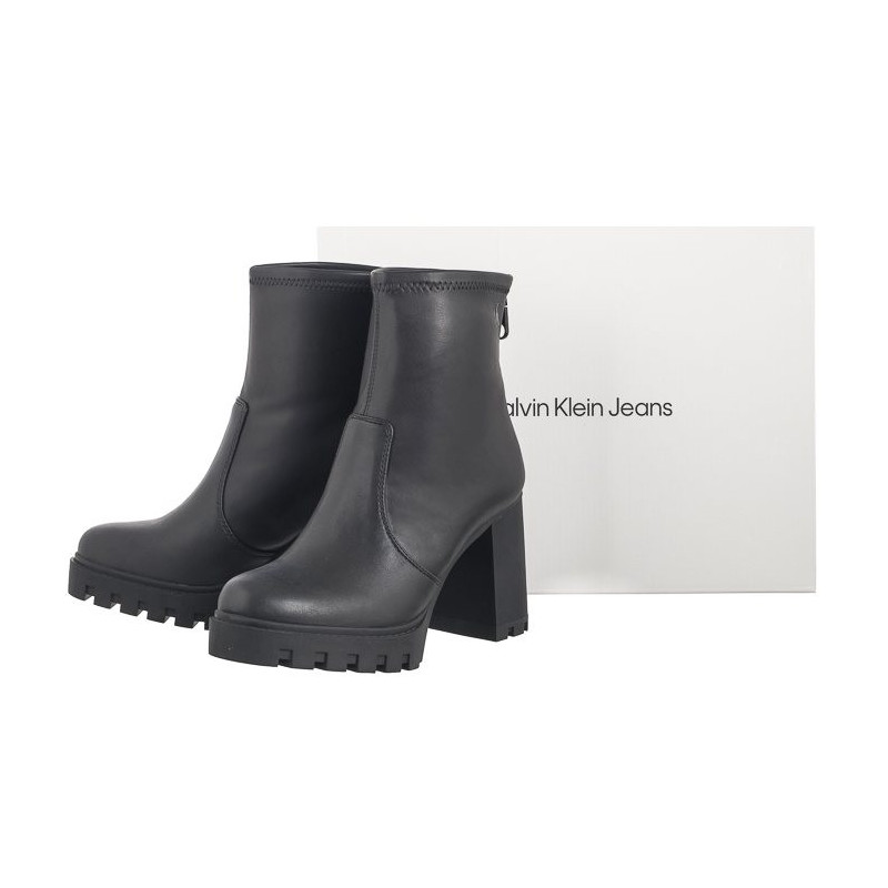 Calvin Klein Heel Platform Zip Boot Mg Nappa Triple Black YW0YW01546 0GJ (CK559-a) kingad