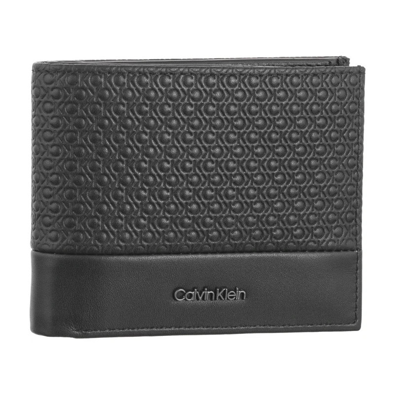 Calvin Klein Nano Mono Bifold 5CC W/Coin Black Nano Mono K50K512279 0GK (CK560-a) käekott