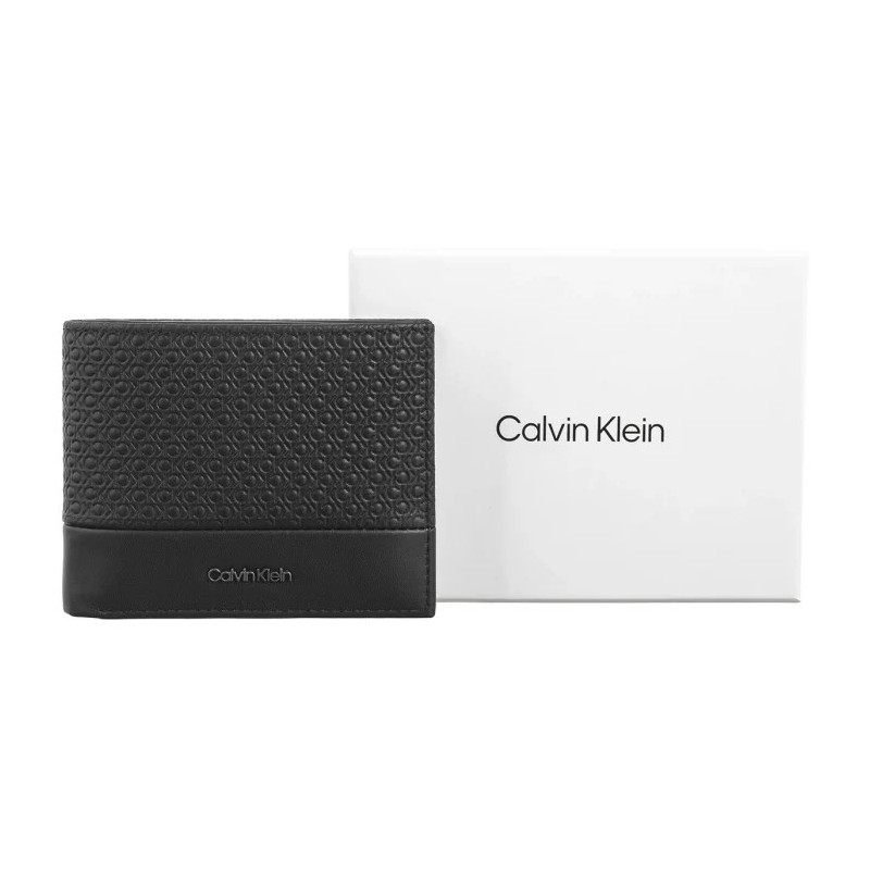 Calvin Klein Nano Mono Bifold 5CC W/Coin Black Nano Mono K50K512279 0GK (CK560-a) käekott