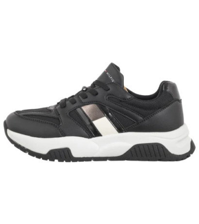 Tommy Hilfiger Flag Low Cut Lace-Up Sneaker Black/Silver T3A9-33550-1697X399 (TH1170-a) kingad