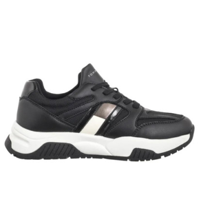 Tommy Hilfiger Flag Low Cut Lace-Up Sneaker Black/Silver T3A9-33550-1697X399 (TH1170-a) kingad