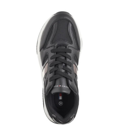 Tommy Hilfiger Flag Low Cut Lace-Up Sneaker Black/Silver T3A9-33550-1697X399 (TH1170-a) kingad