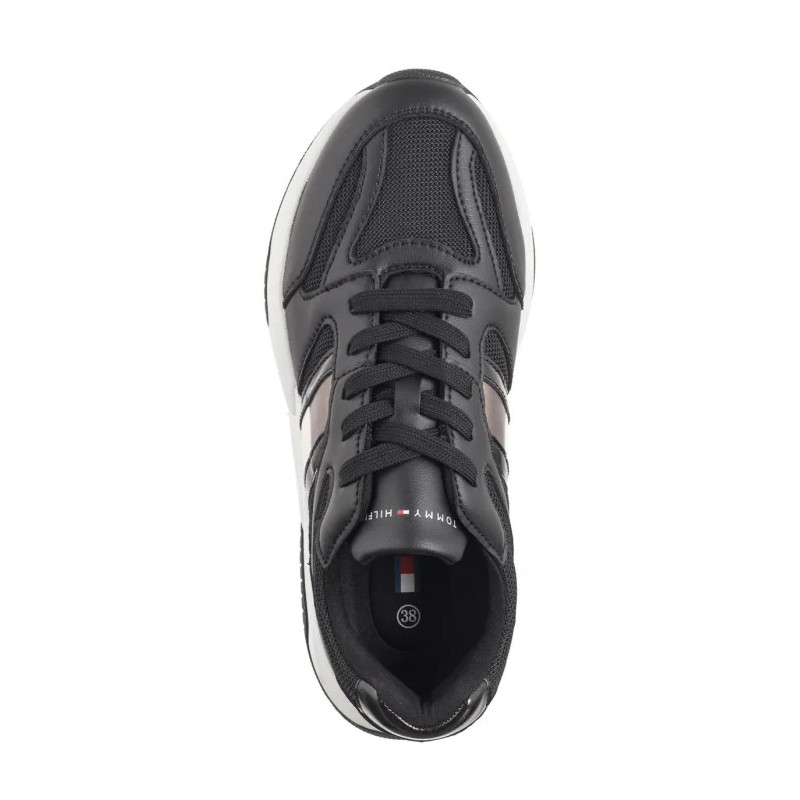 Tommy Hilfiger Flag Low Cut Lace-Up Sneaker Black/Silver T3A9-33550-1697X399 (TH1170-a) kingad