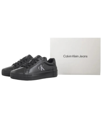 Calvin Klein Vulc Flatform Low Mg Lth Triple Black YW0YW01613 0GJ (CK569-a) kingad