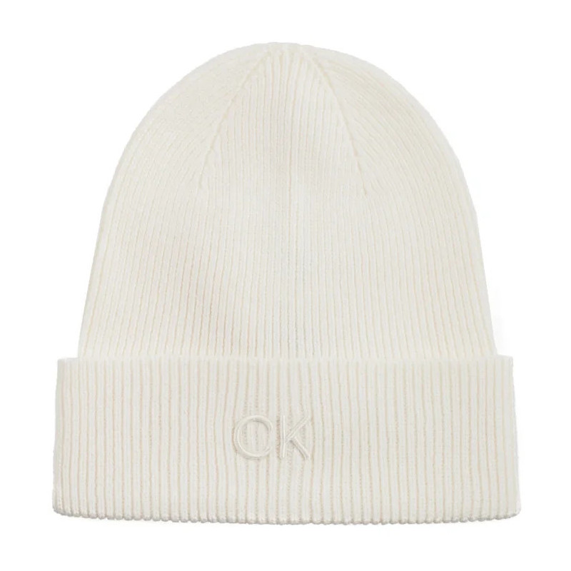 Calvin Klein CK Embroidery Fine Rib Beanie Lily White K60K612590 YAJ (CK554-c) vöö