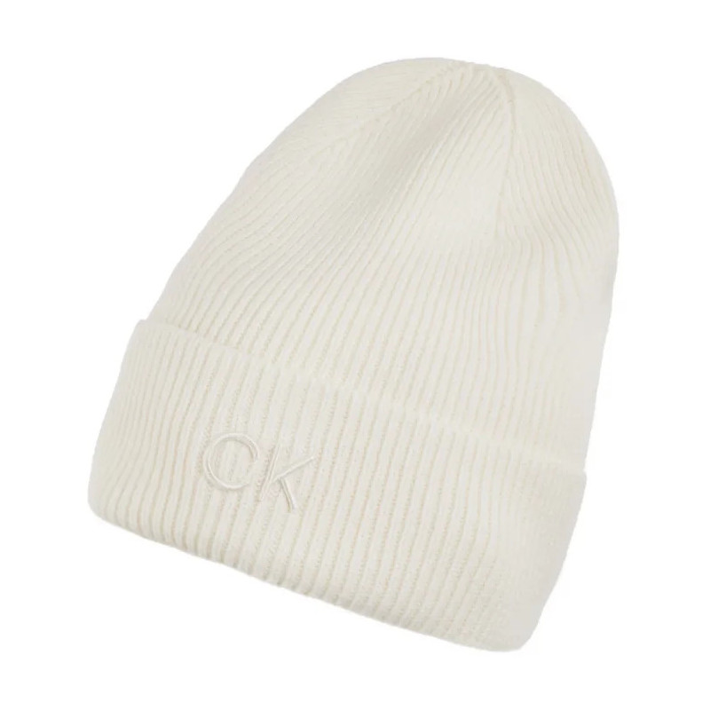 Calvin Klein CK Embroidery Fine Rib Beanie Lily White K60K612590 YAJ (CK554-c) vöö