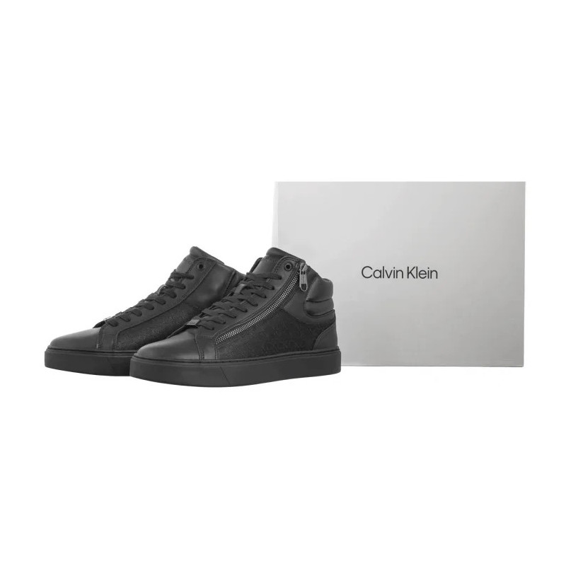 Calvin Klein High Top Lace Up W/ Zip Mono Triple Black Mono HM0HM01556 0GT (CK594-a) spordijalatsid