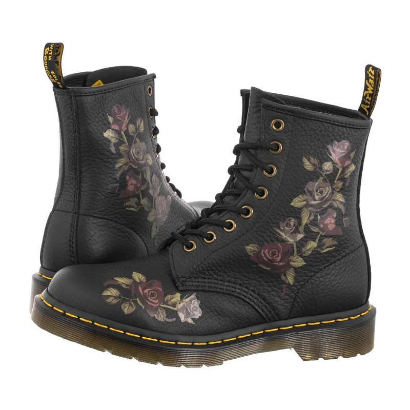 Dr. Martens 1460 Decayed Roses Classic Tumbled Nappa Black 32070001 (DR86-a) saapad