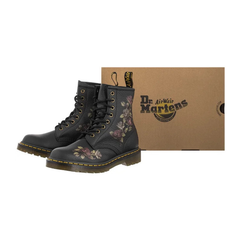 Dr. Martens 1460 Decayed Roses Classic Tumbled Nappa Black 32070001 (DR86-a) saapad