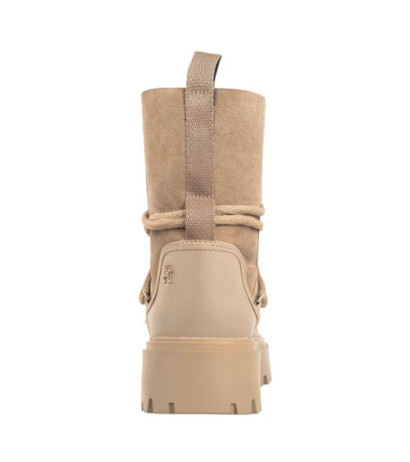 Tommy Hilfiger Real Shearling Lace-Up Snowboot Beige FW0FW08085 AEG (TH1210-a) saapad