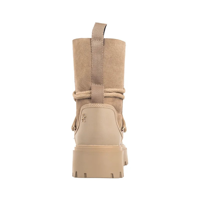 Tommy Hilfiger Real Shearling Lace-Up Snowboot Beige FW0FW08085 AEG (TH1210-a) saapad