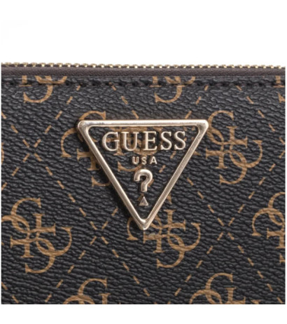 Guess Laurel Slg Medium Zip Around SWQE85 00140 Brown Logo (GU660-a) käekott