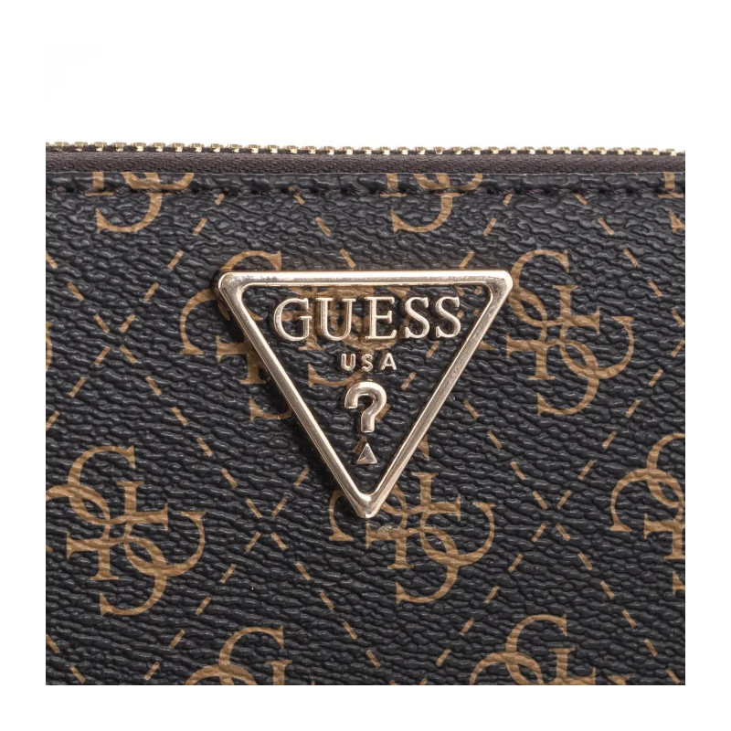 Guess Laurel Slg Medium Zip Around SWQE85 00140 Brown Logo (GU660-a) käekott