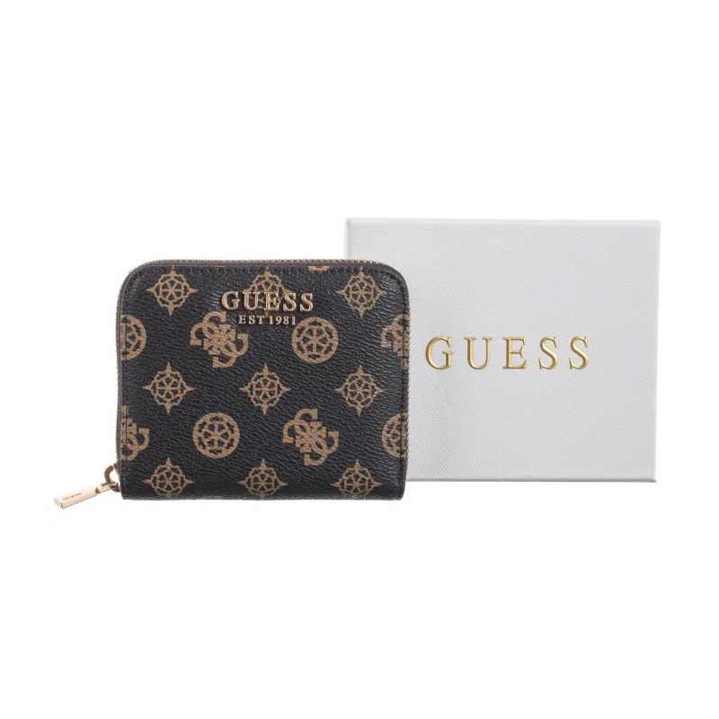 Guess Laurel Slg Small Zip Around SWPG85 00137 Mocha Logo (GU656-a) käekott