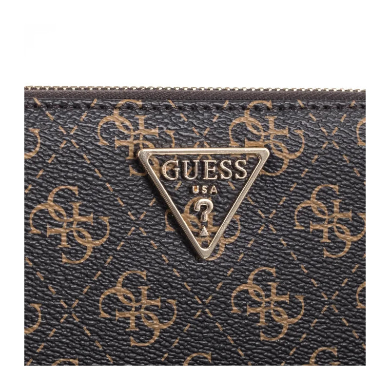 Guess Laurel Slg Large Zip Around SWQE85 00146 Brown Logo (GU665-a) käekott