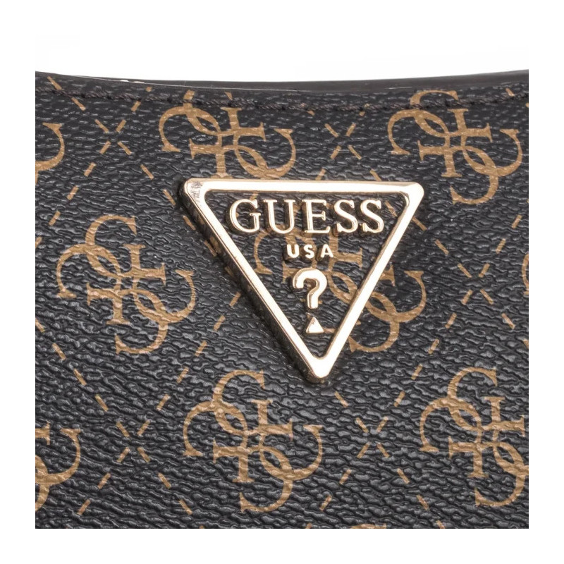 Guess Eco Erica Top Zip Shoulder Bag HWEQG9 51018 Brown Logo (GU664-a) käekott