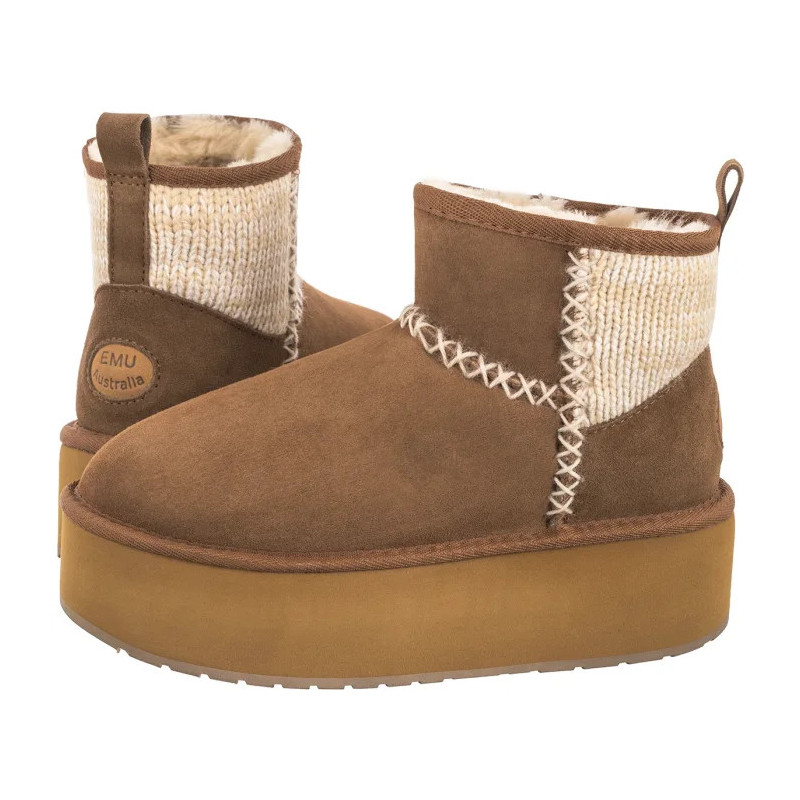 EMU Australia Stinger Knit Flatform Chestnut W13143 (EM515-a) kingad