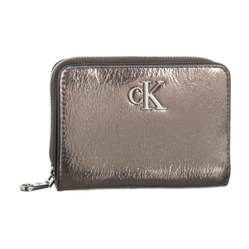 Calvin Klein Minimal Monogram M Zip Around T Gunmetal K60K612745 ADA (CK587-a) käekott