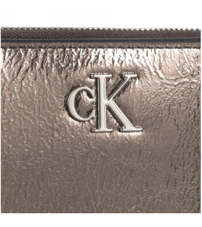 Calvin Klein Minimal Monogram M Zip Around T Gunmetal K60K612745 ADA (CK587-a) käekott